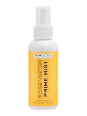 Revolution Pore Vanish Prime Mist Face Spray - Yellow and White Bottle